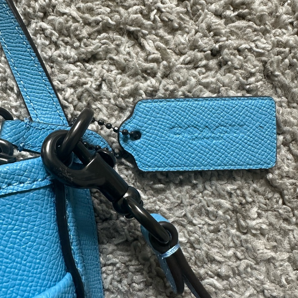 Coach Sky Blue Leather Crossbody Bag - Picture 14 of 15